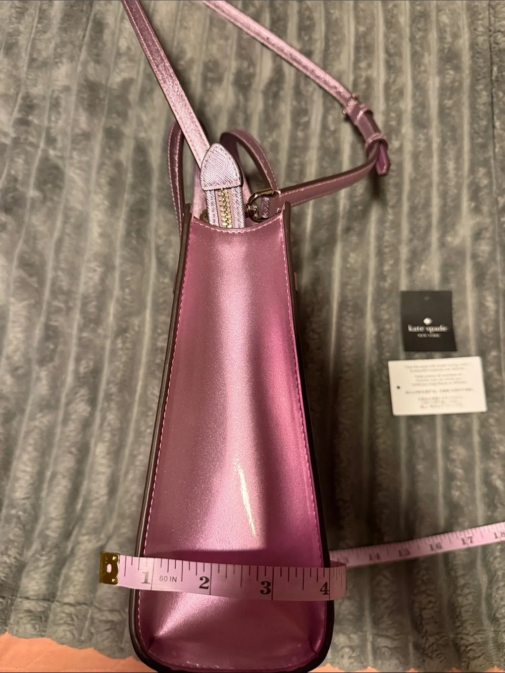 kate spade Metallic lavender Mini Tote Bag